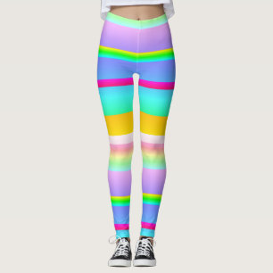 Heldere levendige gestreepte leggings