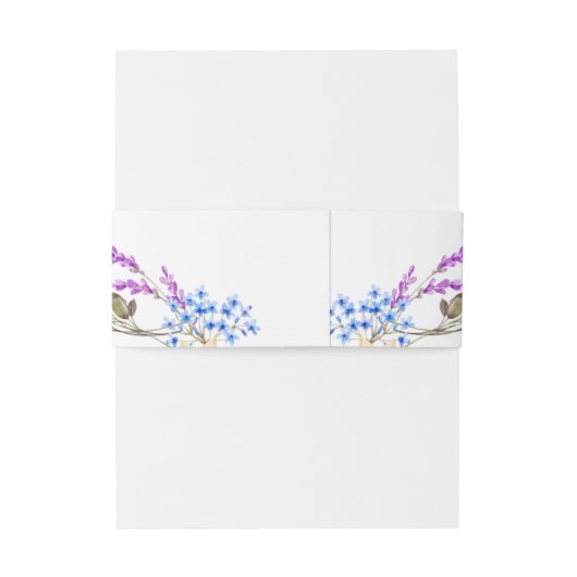 Heldere levendige kleuren Wildflower Wedding Uitnodigingen Wikkel (Achterkant Voorbeeld)