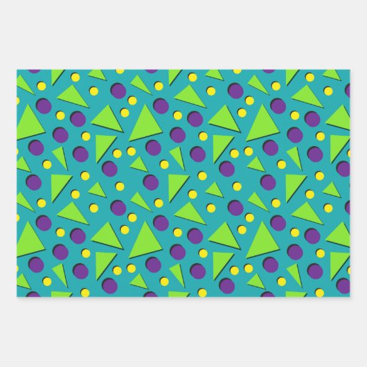 Heldere, levendige vormen inpakpapier vel (Voorkant 3)