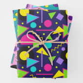 Heldere, levendige vormen inpakpapier vel (In situ)