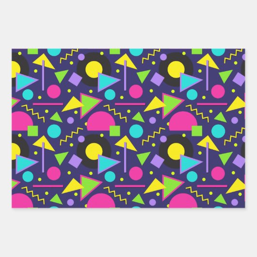 Heldere, levendige vormen inpakpapier vel (Voorkant)