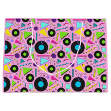 Heldere, levendige vormen met grote cadeautas