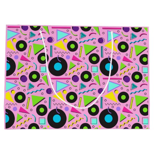 Heldere, levendige vormen met grote cadeautas (Achterkant)