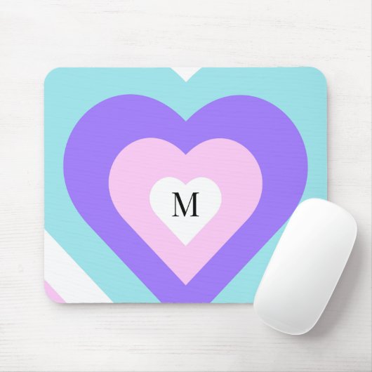 Heldere levendige Y2k 2000s meerharten Muismat (Met muis)