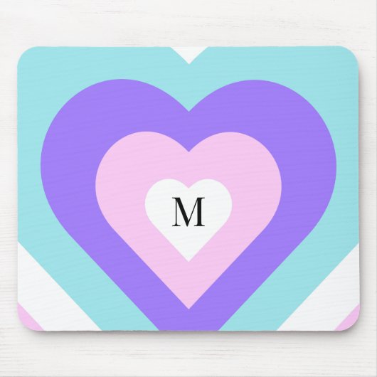 Heldere levendige Y2k 2000s meerharten Muismat (Voorkant)