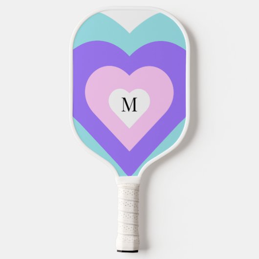 Heldere levendige Y2k 2000s meerharten Pickleball Paddle (Achterkant)