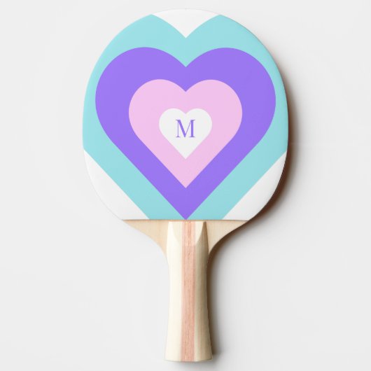 Heldere levendige Y2k 2000s meerharten Tafeltennisbatje (Achterkant)