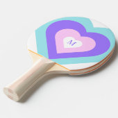 Heldere levendige Y2k 2000s meerharten Tafeltennisbatje (Voorkant Gekanteld)