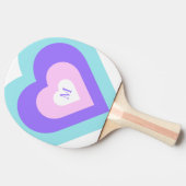 Heldere levendige Y2k 2000s meerharten Tafeltennisbatje (Zijkant)