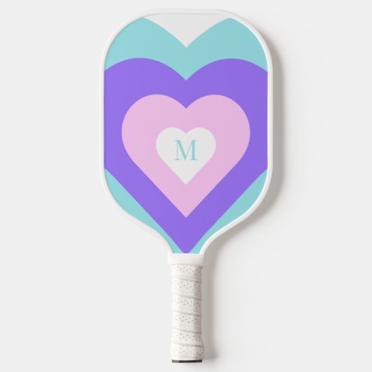 Heldere, levendige Y2k 2000s Multiple Hearts Pickl Pickleball Paddle (Voorkant)
