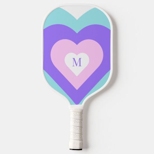 Heldere, levendige Y2k 2000s Multiple Hearts Pickl Pickleball Paddle (Achterkant)