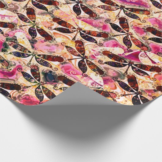 Heldere libellen cadeaupapier (Hoek)