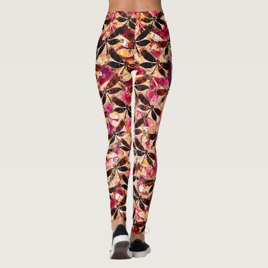 Heldere libellen leggings (Achterkant)