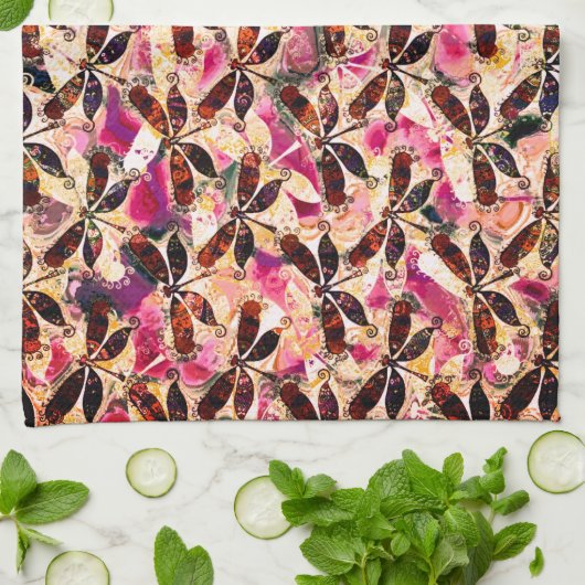 Heldere libellen theedoek (Gevouwen)