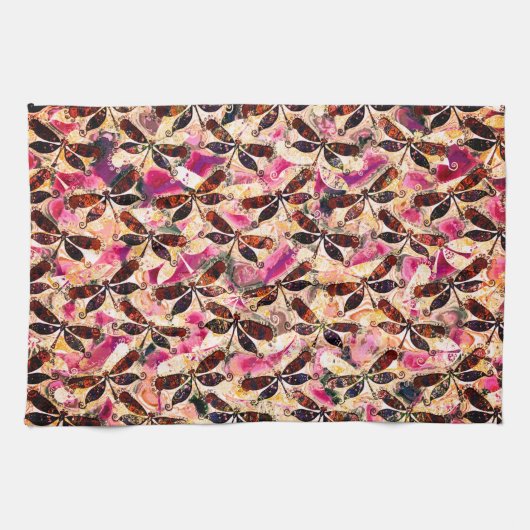 Heldere libellen theedoek (Horizontaal)