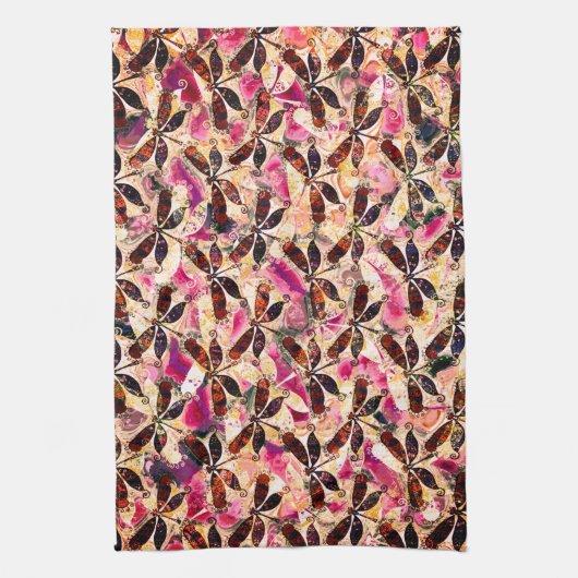 Heldere libellen theedoek (Verticaal)