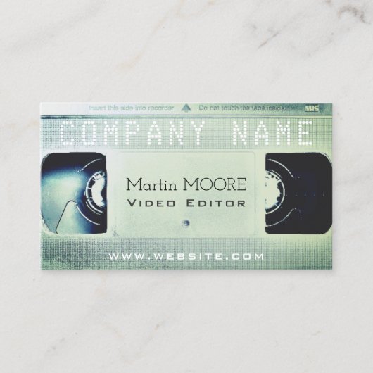 Heldere lichte vhs cassette retro dekking visitekaartje (Voorkant)