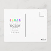 Heldere lichten op Slate Single Photo Holiday Briefkaart (Achterkant)