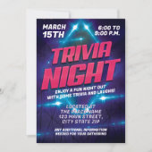 Heldere lichten Paarse en blauwe Trivia nacht Kaart (Voorkant)