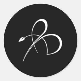 Heldere lijn eten pictogram ronde sticker