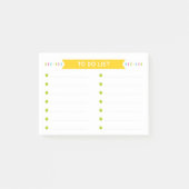 Heldere lijst van taken die u wilt uitvoeren post-it® notes (Voorkant)