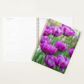 Heldere lila tulpen op een zonnige dag planner (Display)