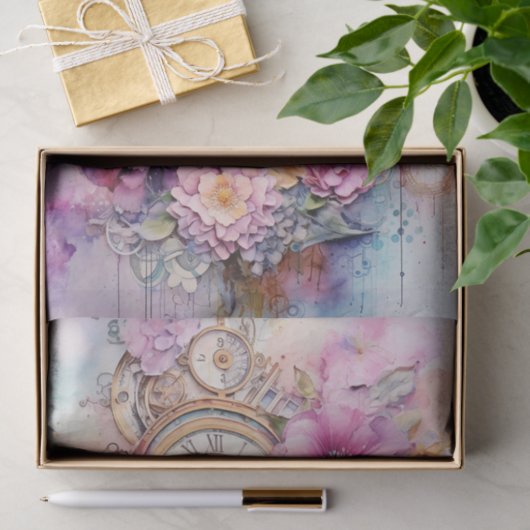 Heldere links Gemengde media Tissuepapier (Geschenk)