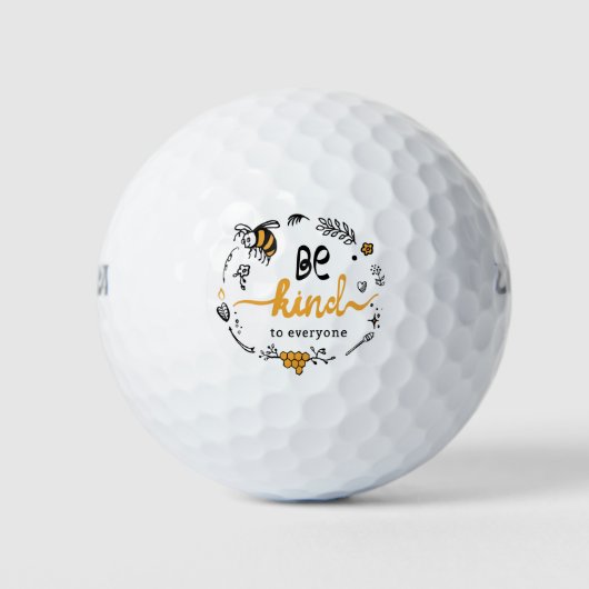 Heldere logo met vriendelijke bijen golfballen (Voorkant)