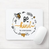 Heldere logo met vriendelijke bijen muismat (Met muis)