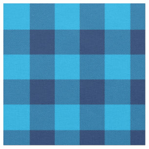 Heldere lucht en marineblauwe geruite gingham stof