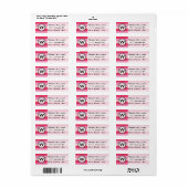 Heldere luifels roze monogram Adresetiketten Etiket (Full Sheet)