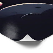 Heldere maan gezicht in donkere hemel perfect poster (Hoek)