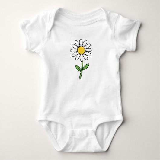 Heldere madeliefjesbloem whimsical kunst romper (Voorkant)