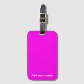 Heldere Magenta Solid Color Bagagelabel (Voorkant (verticaal))