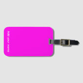 Heldere Magenta Solid Color Bagagelabel (Voorkant (horizontaal))