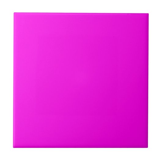 Heldere Magenta Solid Color Tegeltje (Voorkant)