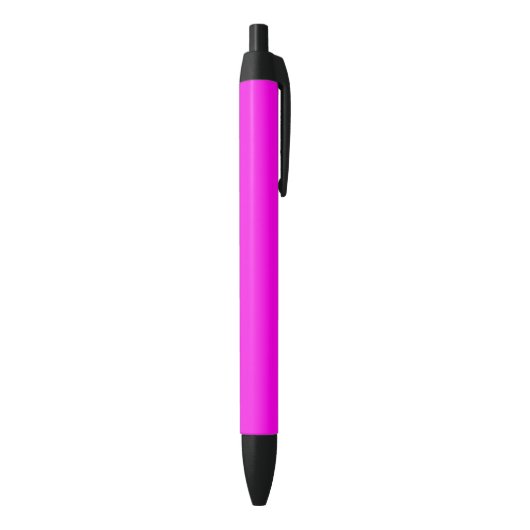 Heldere Magenta Solid Color Zwarte Inkt Pen (Achterkant (Verticaal))