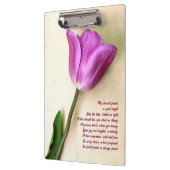 Heldere Magenta Tulp Poetic Klembord (Links)
