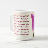 Heldere Magenta Tulp Poetic Koffiemok (Voorkant links)