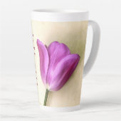 Heldere Magenta Tulp Poetic Latte Mok (Rechterhoek)
