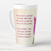 Heldere Magenta Tulp Poetic Latte Mok (Linkerhoek)