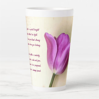 Heldere Magenta Tulp Poetic Latte Mok