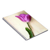 Heldere Magenta Tulp Poetic Notitieboek (Rechterzijde)