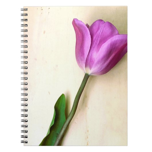 Heldere Magenta Tulp Poetic Notitieboek (Voorkant)