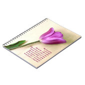 Heldere Magenta Tulp Poetic Notitieboek (Linkerzijde)