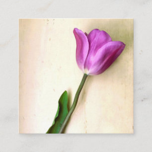 Heldere Magenta Tulp Poetic Vierkante Visitekaartje