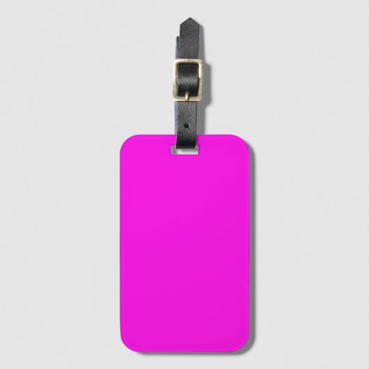 Heldere magenta (vaste kleur) bagagelabel (Voorkant (verticaal))