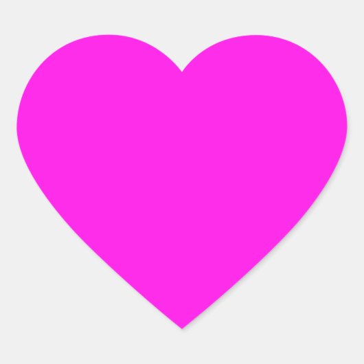 Heldere magenta (vaste kleur) hart sticker (Voorkant)