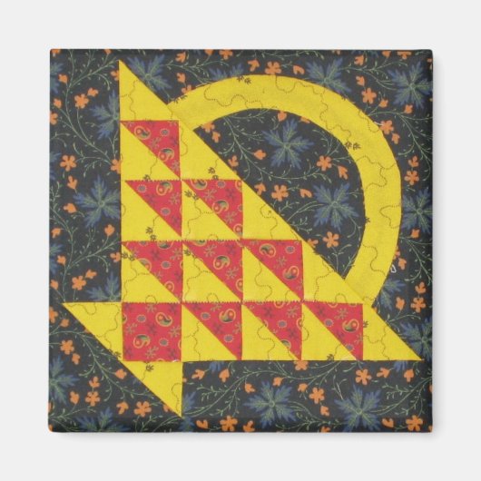 Heldere mand Quilt blok magneet (Voorkant)