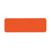 Heldere massieve Oranje achtergrond Etiket (Voorkant)